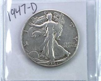 1947-D Walking Liberty Silver Half Dollar