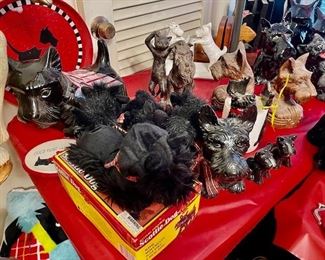 scottie Scottish terrier ceramic & cast iron dog figurines