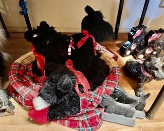 scottie Scottish terrier ceramic & cast iron dog figurines