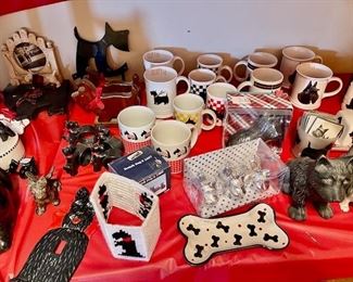 scottie Scottish terrier ceramic & cast iron dog figurines