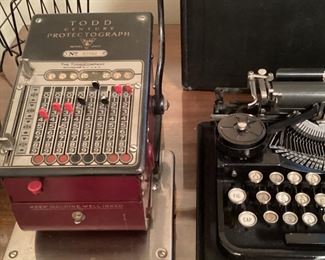 Vintage typewriter -protectograph