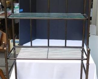 Metal & Glass Decorative Bakers Rack