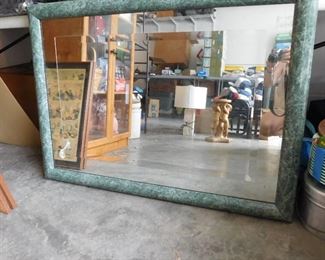Framed Beveled Glass Mirror