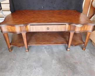 Dark Wood Ornate Coffee Table