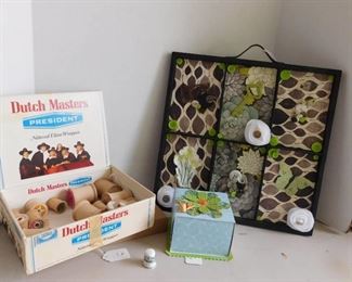 Vintage Buttons & Sewing Spools & More