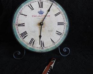 Chateau d'Yquem Wall Clock & Wine Key