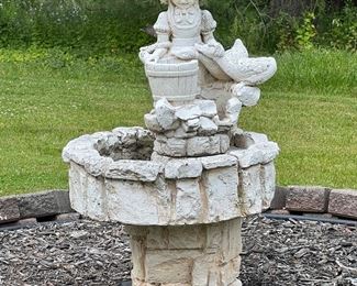 Vintage Fiore Stone “Garden Girl” Fountain 