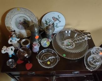 Glassware and figurines