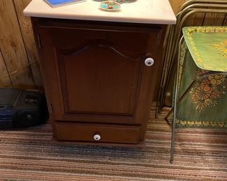 Marble top commode