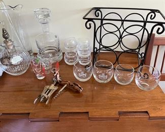Extensive barware (this is only a tiny sampling).