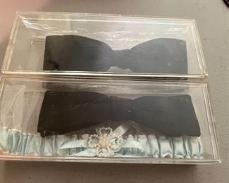 Bow ties, c. mid-1950s (the couple married in 1956; the bow tie and garter on the bottom are from their wedding).