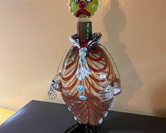 Murano glass clown decanter