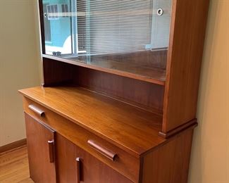 Matching dining room display hutch, black walnut