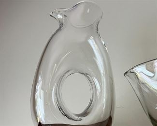Scandinavian design glass pitcher