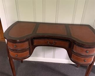 Antique leather desk