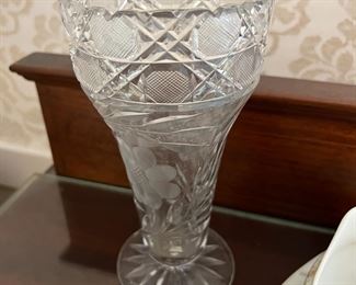American Brilliant Period Antique Cut Glass Vase $40