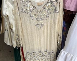 Beaded Vintage Simonia 100% Silk Dress $40