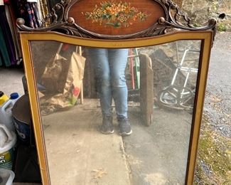 Heavy Wood Framed Antique or Old Vintage Mirror $60