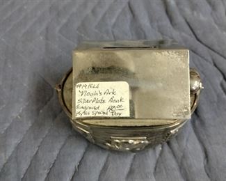 silverplate Noah Arc Coin jar