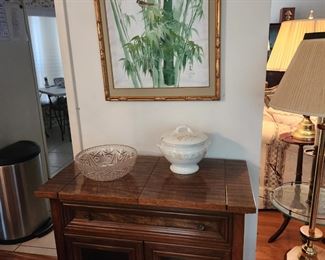 Side server, wall decor, soup tureen