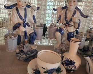 blue and white china ware