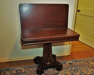 Antique pedestal game table