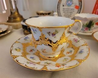 Vintage Meissen teacup and saucer
