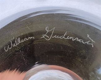 William Gudenrath hand blow dragon glass goblet