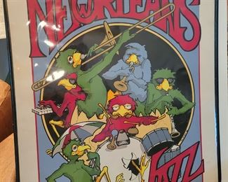 Signed and numbered Mel Wiken New Orleans Jazz poster