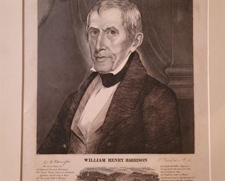 William Henry Harrison antique print