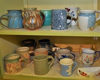 Art pottery mugs