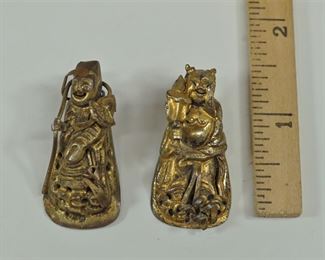 Some call these antique fingernail protectors. While, in another location, they were apparently sewn onto a child's hat (5 years and under) to ward off evil spirits. You can decide for yourself. Regardless, these are typically silver and some are silver gilt