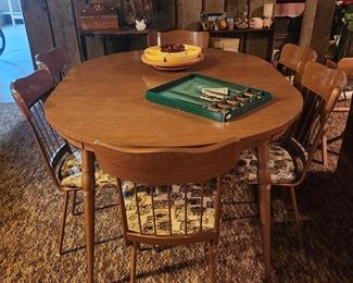 Cromcraft MCM metal table and chairs.  Very cool and great shape.