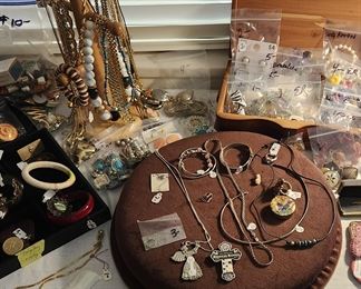 Jewelry costume, sterling , some gold