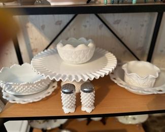Hobnail Milk Glass