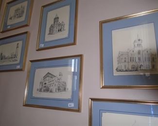 Matching framed art work by local artist 