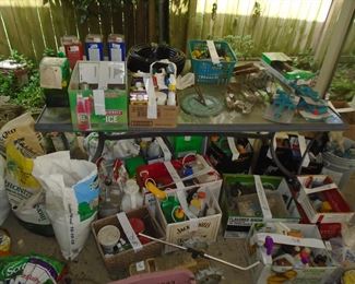 Garden and cleaning supplies