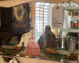 Clock pictured in mirror reflection is no longer available.