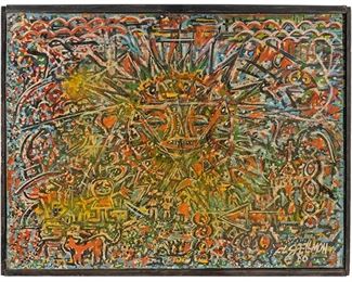  F. L. Doc Spellmon, Mother, Father, and Me , 1969, oil on masonite