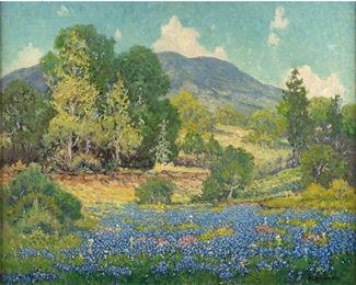  Peter L. Hohnstedt, Hill Country Bluebonnets, oil on canvas