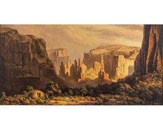 Dalhart Windberg, Western canyon, 1986, oil on canvas