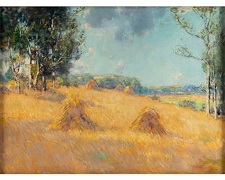 Dawson DawsonWatson, Haystacks, 1910, oil on canvas