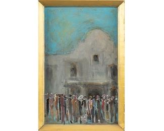 Franco MondiniRuiz, Alamo with Ladies, oil on canvas
