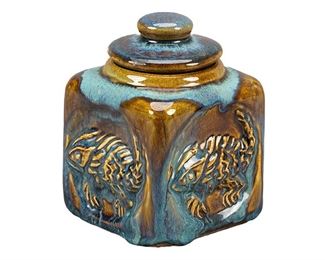 Harding Black, horny toad vase, 1972