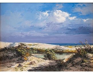 Jose VivesAtsara, White Sands of Padre Island , 1978, oil on canvas