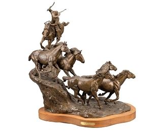 Metz Castleberry, The Mustanger , bronze