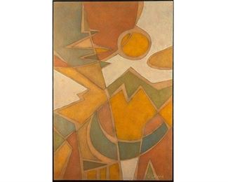rother Cletus Behlmann, MidCentury Abstract, oil on canvas