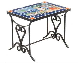 San Jose San Antonio, Texas, Tileworks, TileTopped Side Table