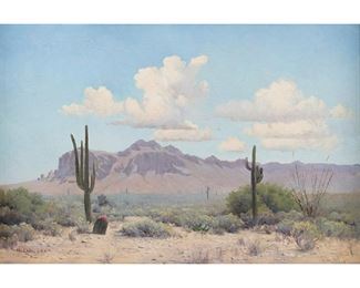 Alice Chilton (Texas, 1891-1978), West Texas landscape, oil on canvas 