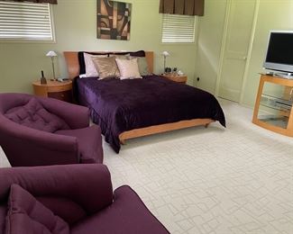 &nbsp;Maurice Villency “Rhapsody” Queen Master Bed W Night Tables